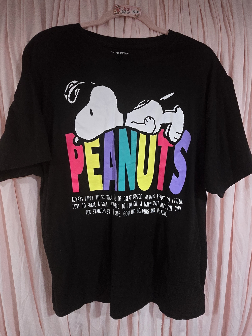 Peanuts Graphic Tee Black XL
